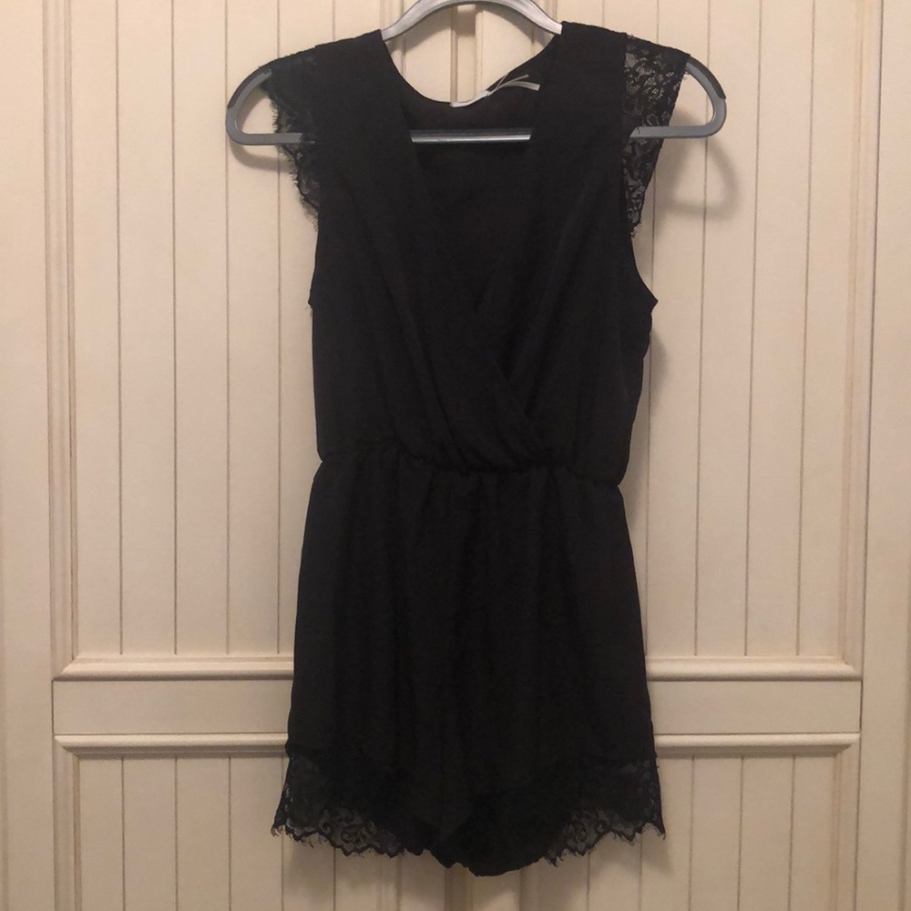 Black lace romper
